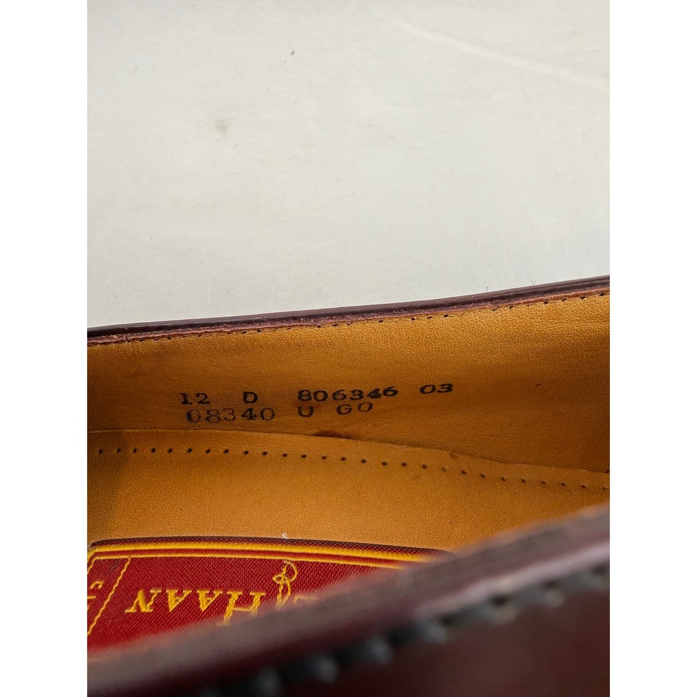 Cole Haan City Mens Burgundy Leather Wingtip Kiltie‎ Tassel Loafers 12 D - Picture 11 of 12